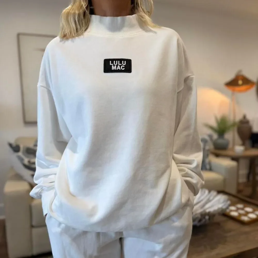 NWT lulu mac white mock neck - Picture 2 of 3